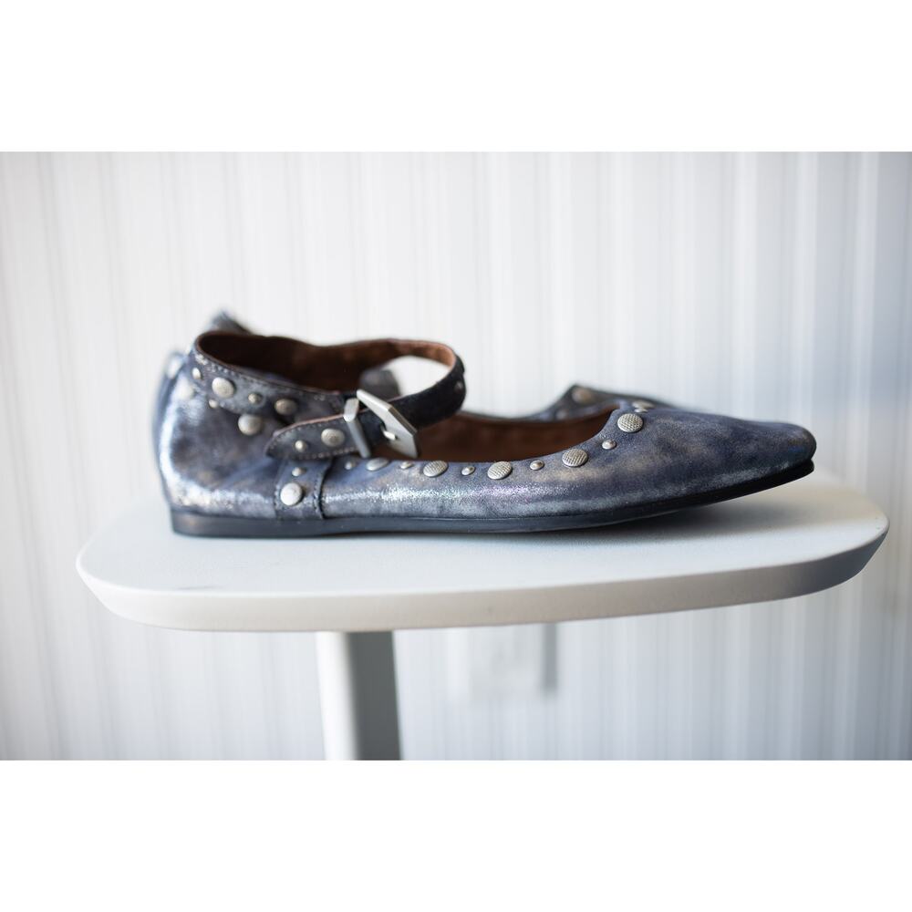 Free People Silver Studded Flats